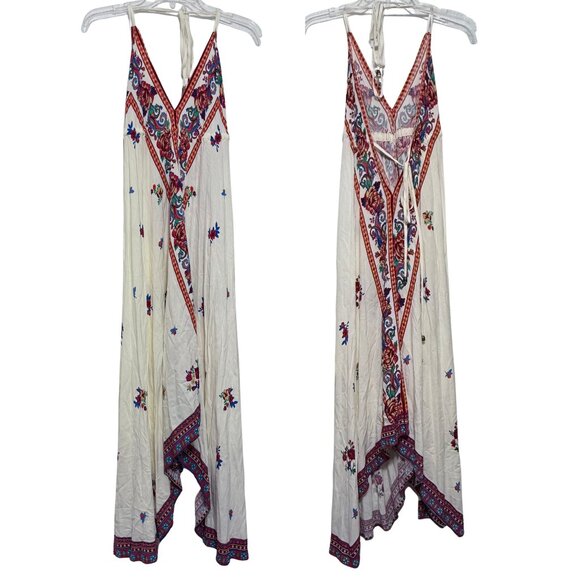 Flying Tomato Dresses & Skirts - Womens Flying Tomato Gauze Halter Shark Tooth Hem Dress - Size Small